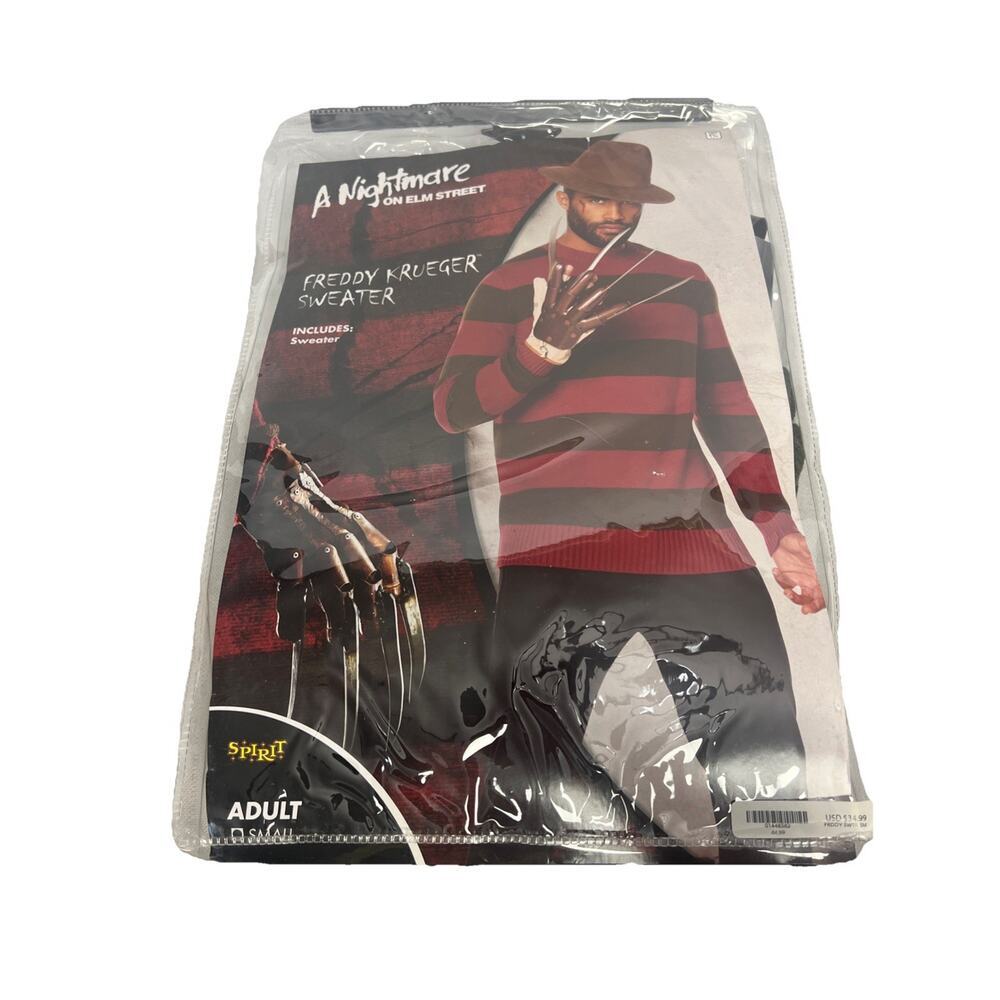 Spirit Halloween Freddy Krueger Sweater Glove Costume Adult Small